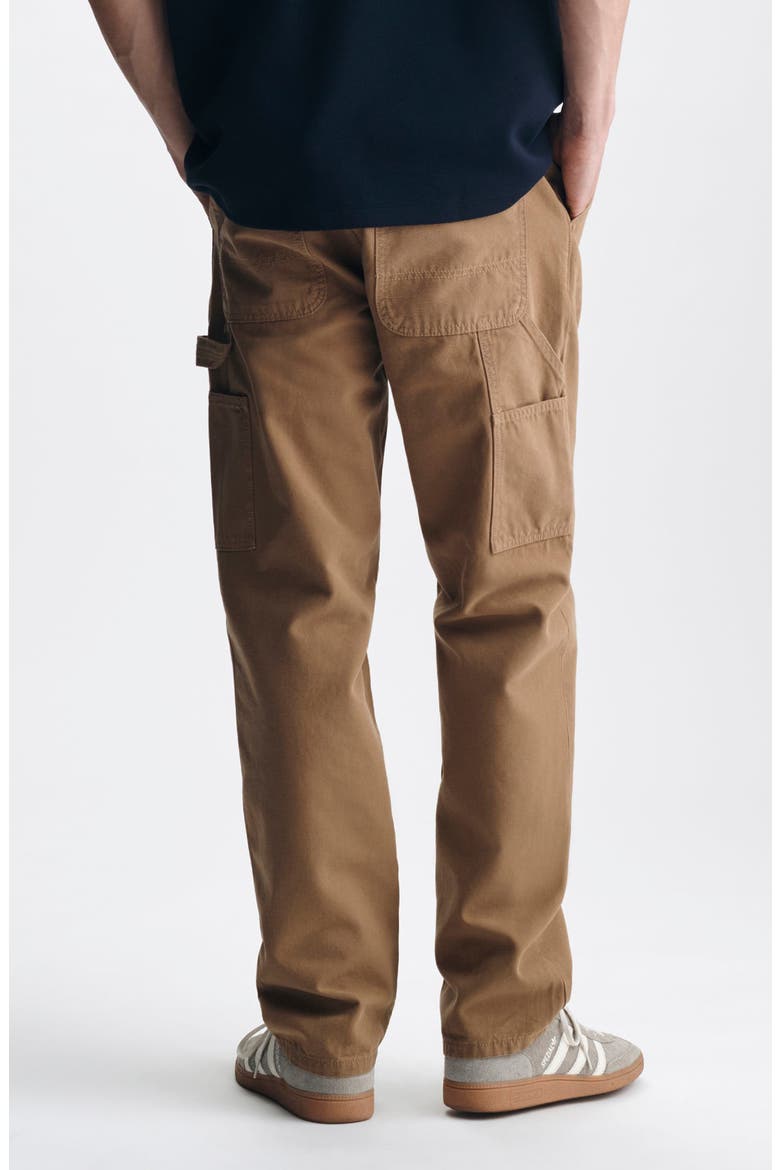 Williamsburg Relaxed Straight Leg Canvas Carpenter Pants, Alternate, color, FADED BROWN COLORED