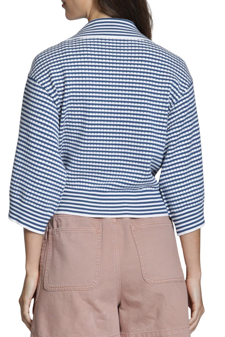 Stripe Three-Quarter Sleeve Sweater, Alternate, color, BLUEWHITE STRIPE