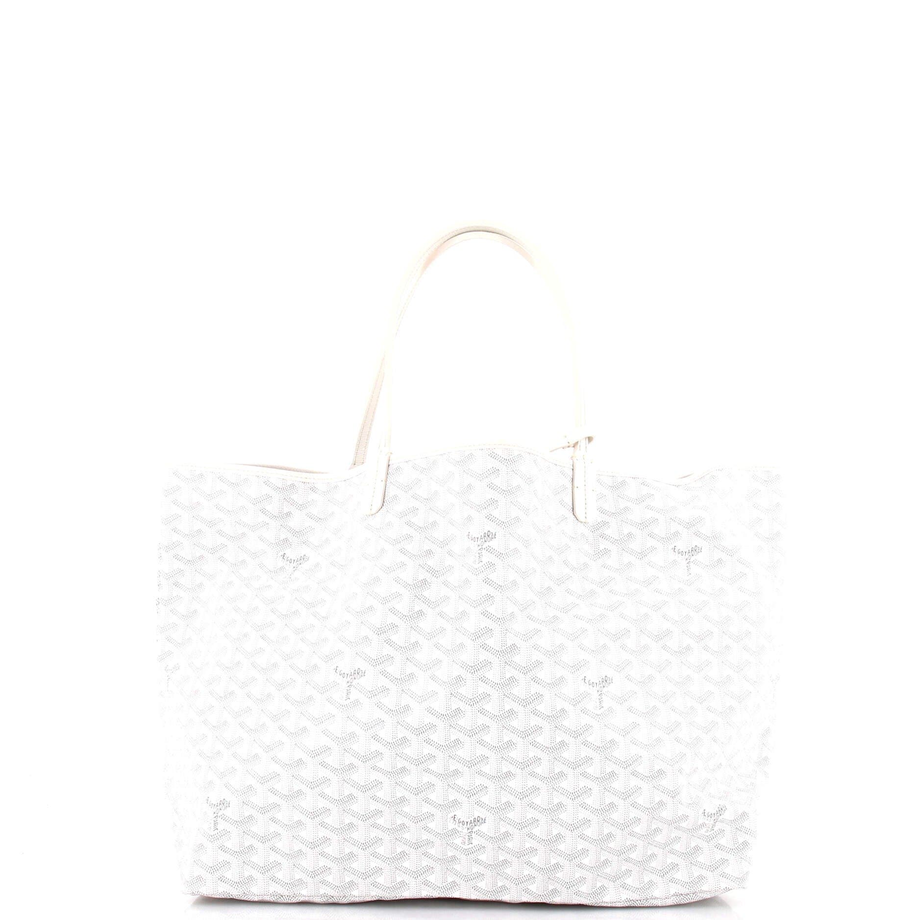 Pre-Owned Goyard Saint Louis Tote Coated Canvas GM, Alternate, color, White