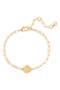 initial charm chain bracelet