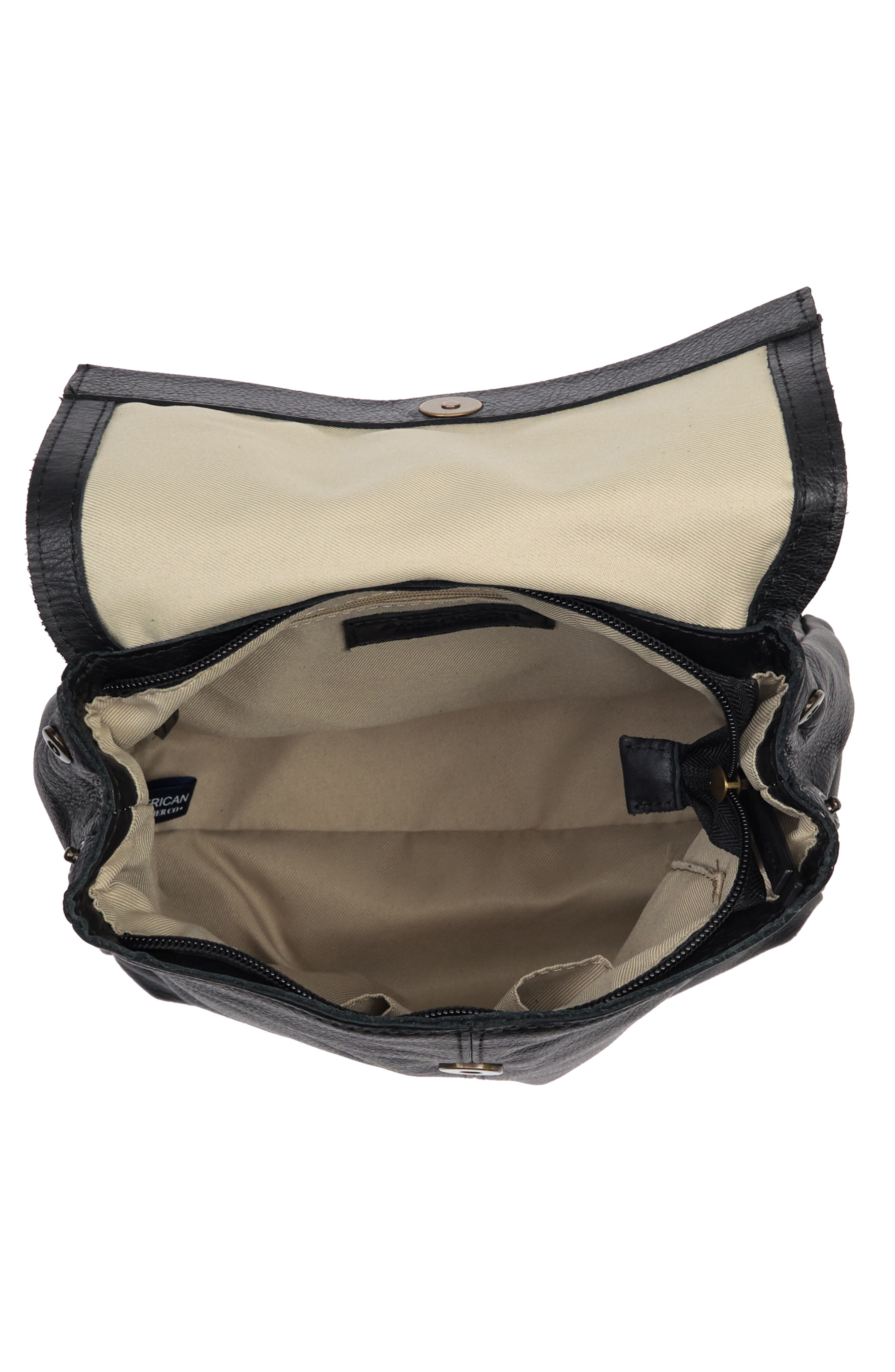 AMERICAN LEATHER CO. Liberty Leather Flap Backpack, Alternate, color, 