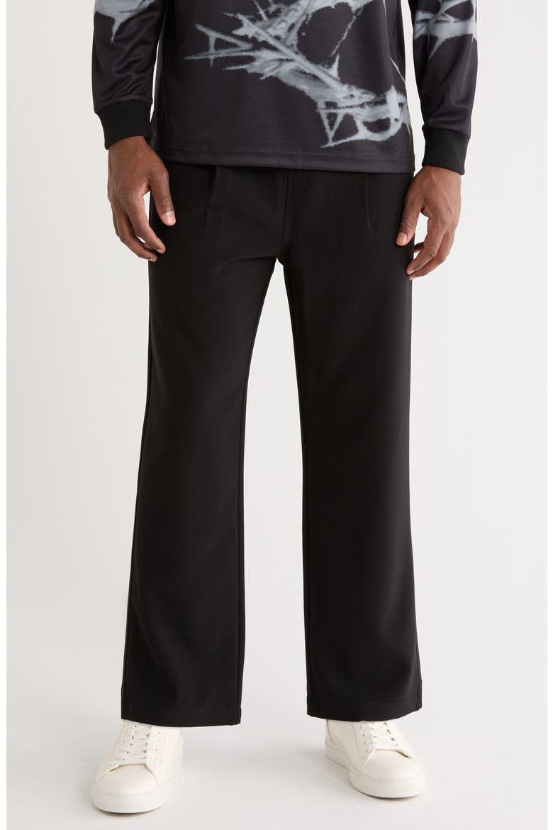 Veloce Cotton Neoprene Track Pants, Main, color, BLACK