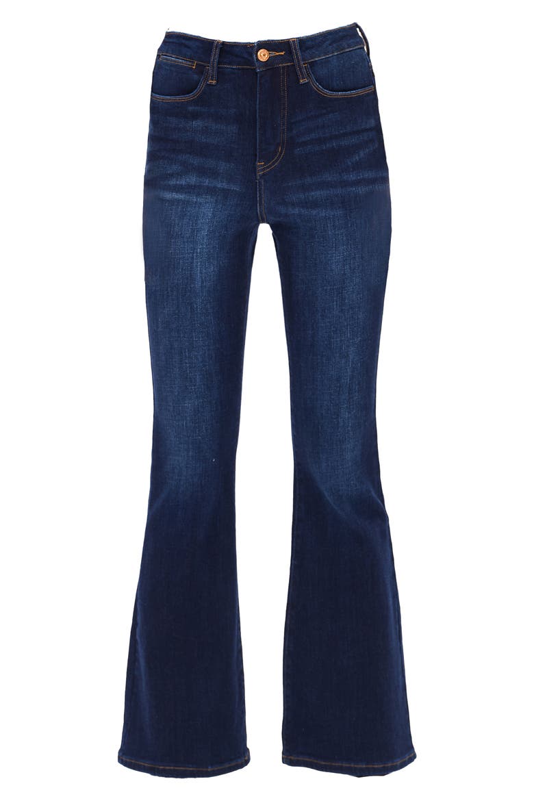 High Waist Flare Jeans, Alternate, color, DARK WASH
