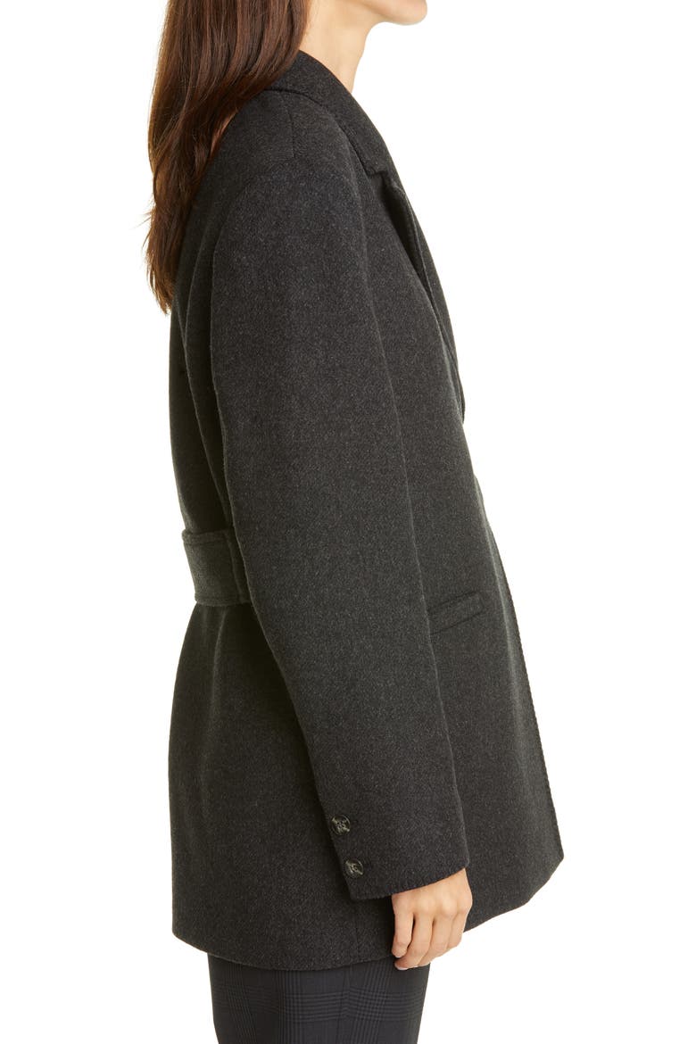 Belted Wool Blend Blazer, Alternate, color, PHANTOM