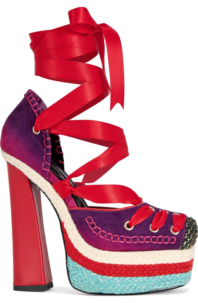 AZALEA WANG Fonteyn Ankle Wrap Platform Sandal, Alternate, color,