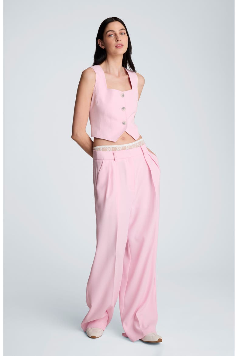Square Neck Crop Fitted Vest, Alternate, color, CHINTZ PINK