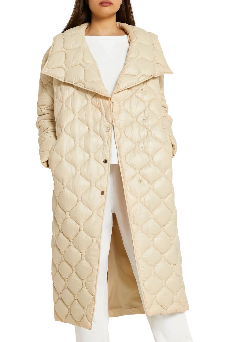 Onion Quilted Puffer Coat, Main, color, YELLOW