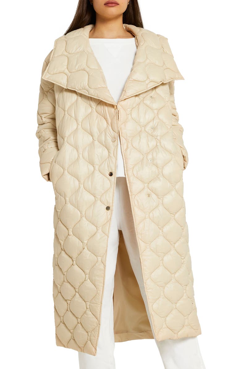 River Island Onion Quilted Puffer Coat, Main, color,