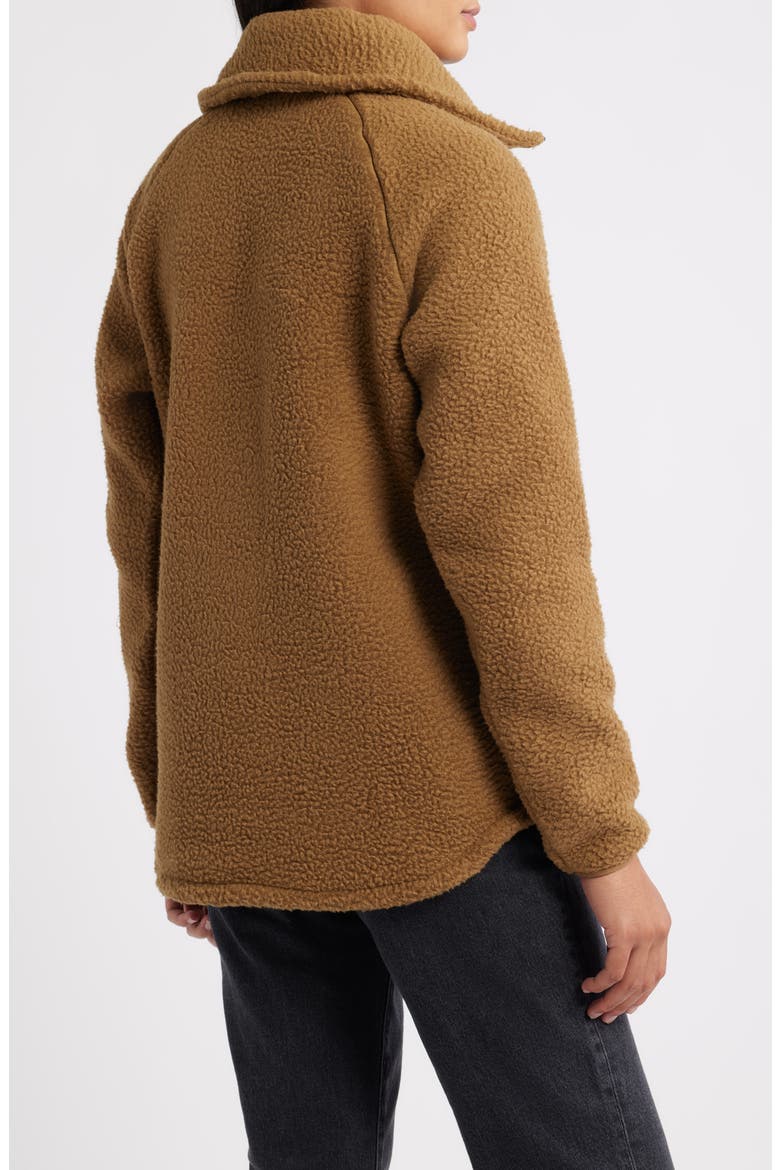 Bliss High Pile Fleece Half Zip Pullover, Alternate, color, SEPIA