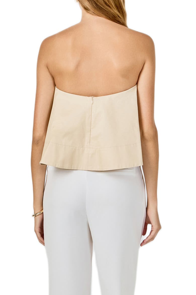 Strapless Pintuck Sweetheart Neck Top, Alternate, color, BEIGE