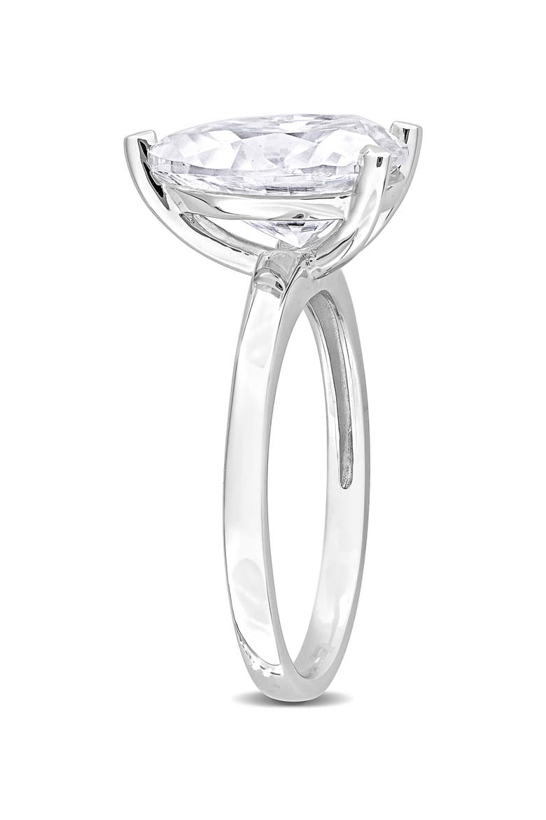 Pear Cut Moissanite Ring, Alternate, color, WHITE SILVER