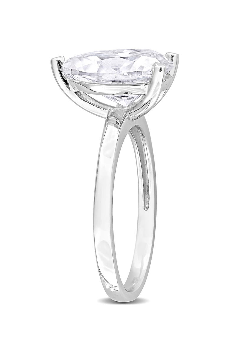 DELMAR Pear Cut Moissanite Ring, Alternate, color, White Silver