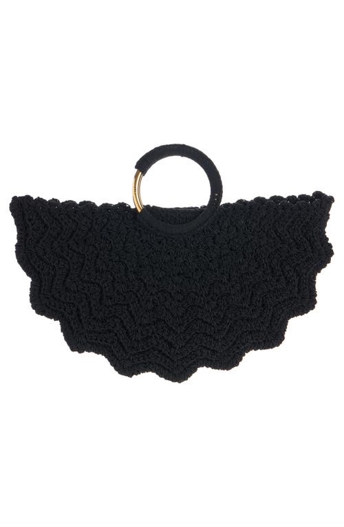 Chloé Womens Bracelet Paravent Small Crochet Shoulder Bag Black In Black