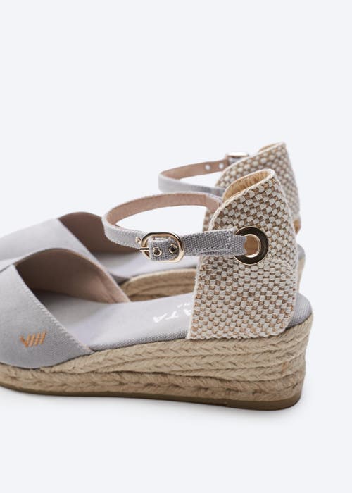 Viscata Formiga Canvas Espadrille Wedges In Ash