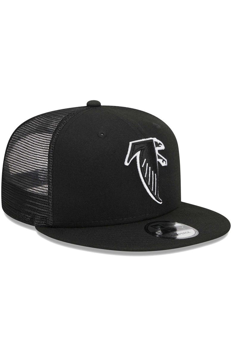 New Era Men's New Era Black Atlanta Falcons Throwback Main Trucker 9FIFTY Snapback Hat, Alternate, color, 