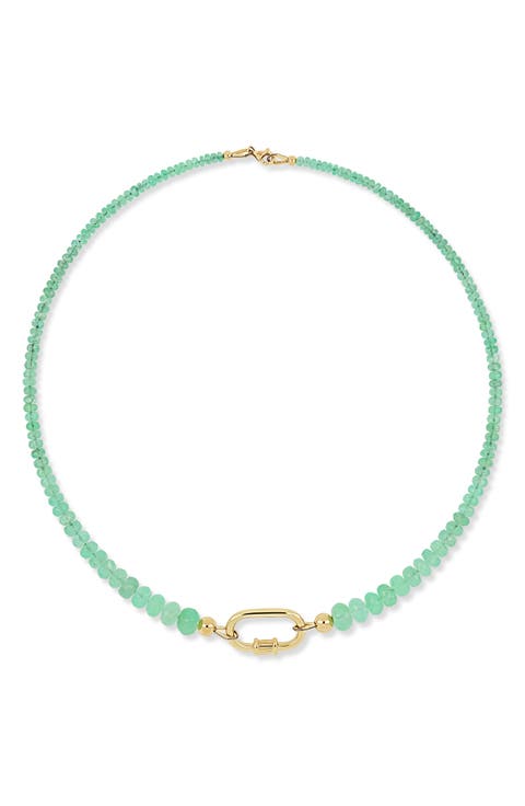 El Mar Emerald Beaded Statement Necklace