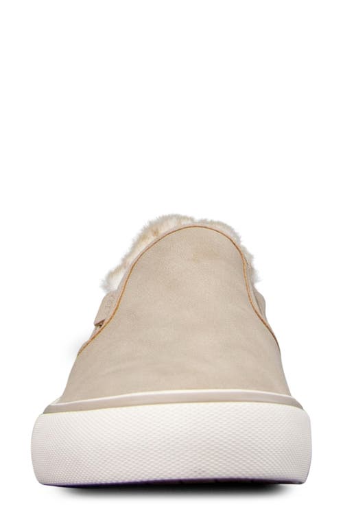 Lugz Clipper Faux Fur Slip-on Sneaker In Fawn/cream/off White