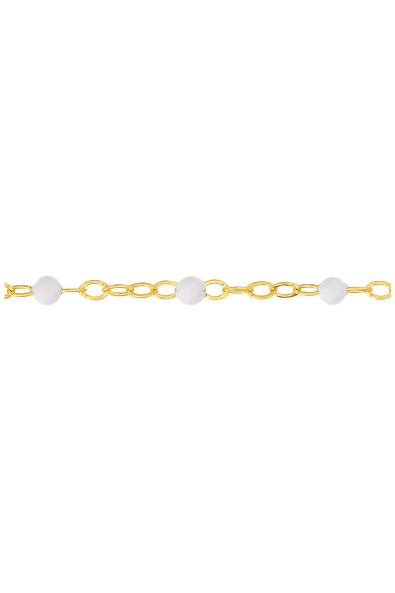 Enamel Chain Bracelet, Alternate, color, WHITE