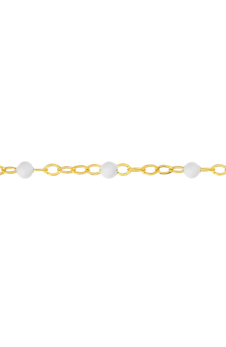 ES JEWELRY Enamel Station Chain Necklace, Alternate, color, White