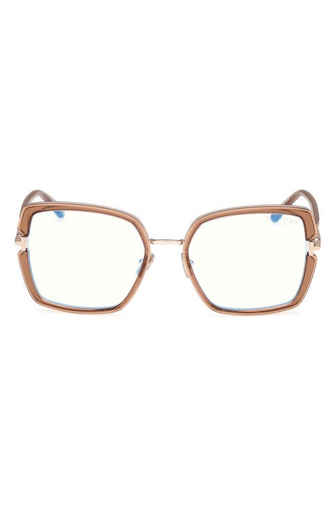 55mm Square Blue Light Blocking Optical Glasses