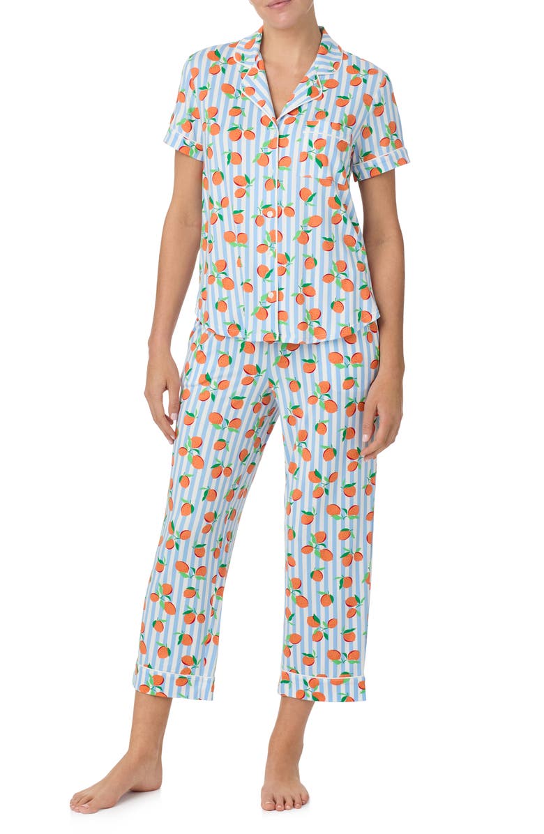 Kate Spade New York print crop pajamas, Main, color,