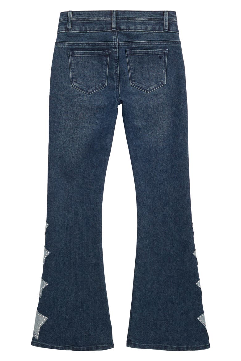 Kids' Star Studded Flare Leg Jeans, Alternate, color, INDIGO