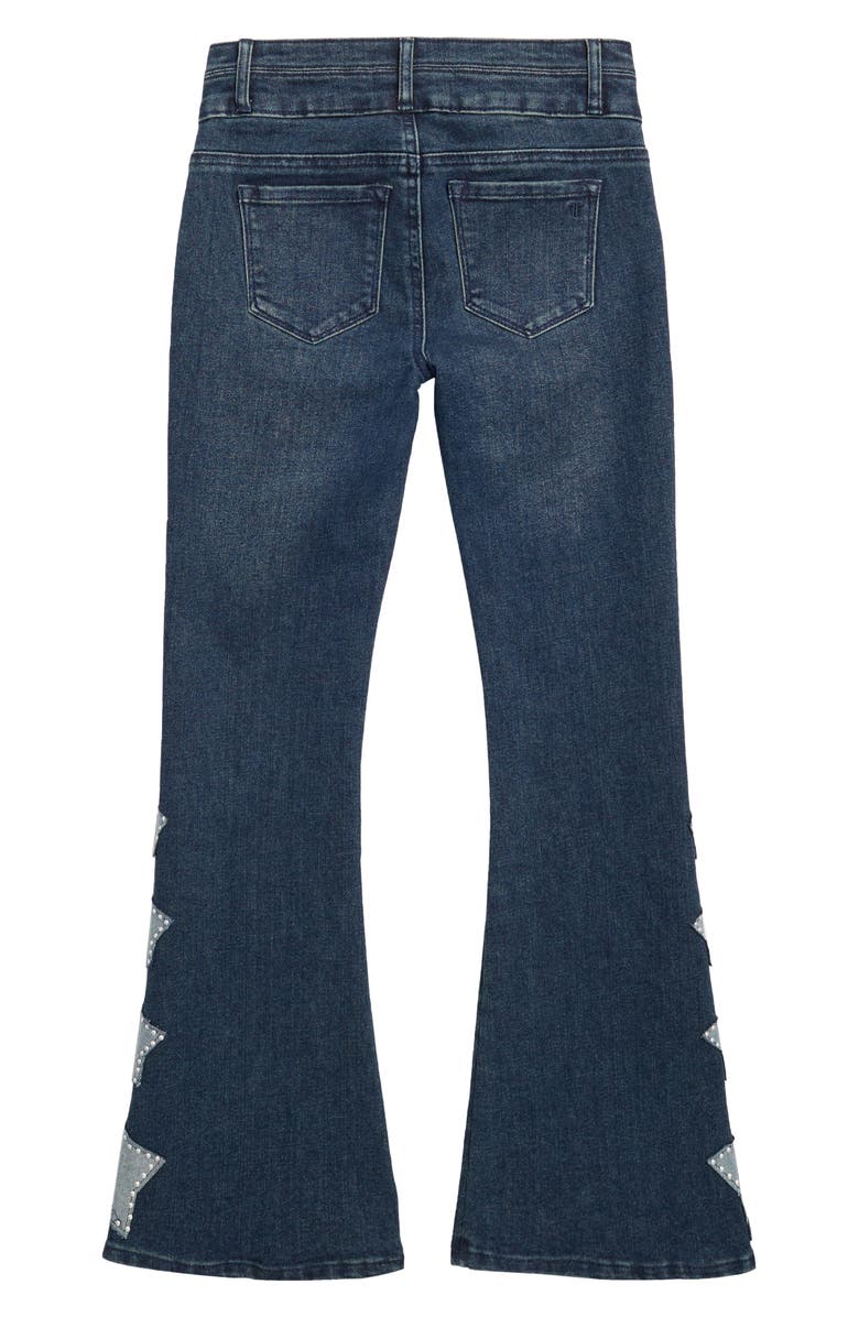 Tractr Kids' Star Studded Flare Leg Jeans, Alternate, color,