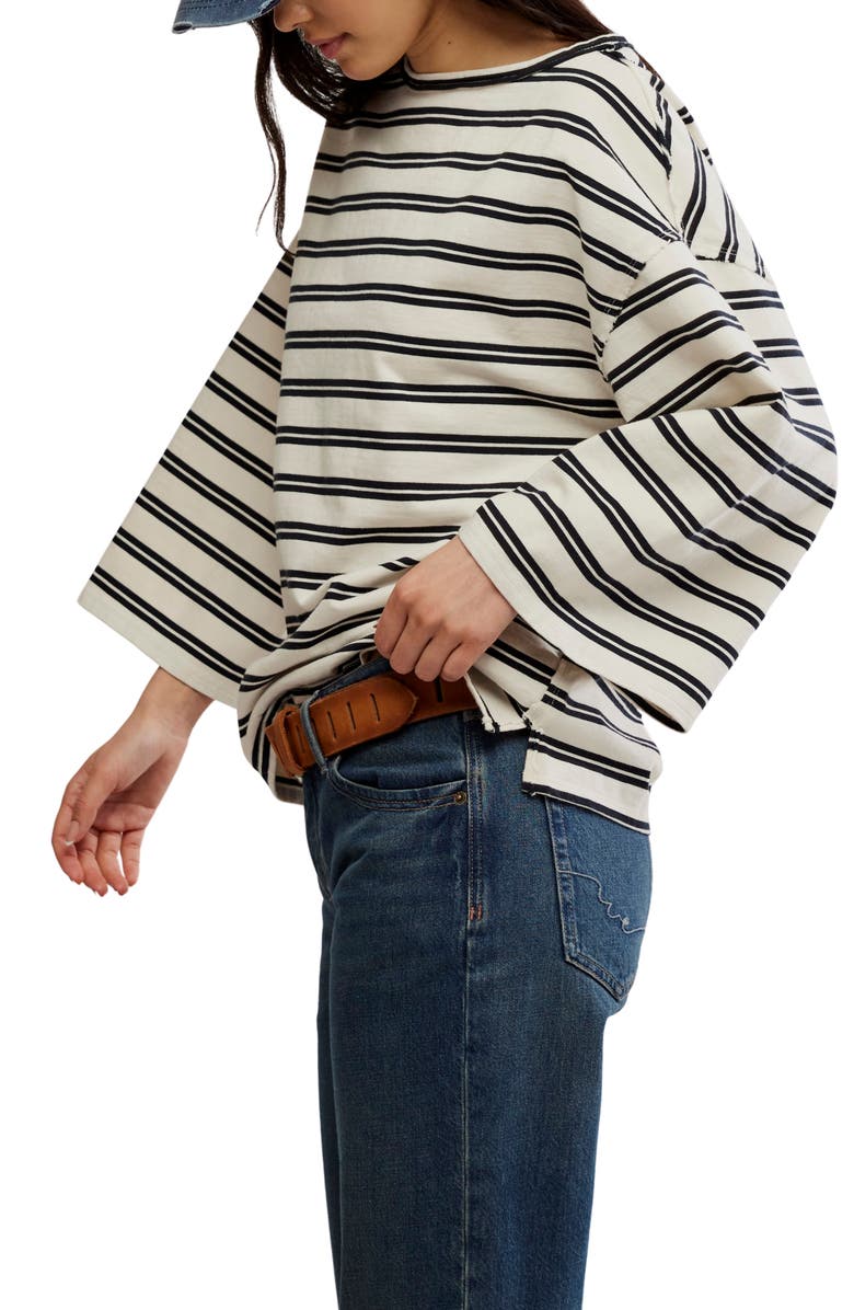 C'est la Vie Stripe Cotton T-Shirt