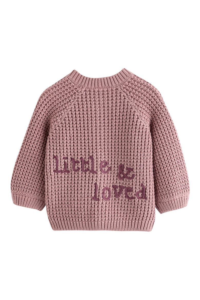 Little & Loved Embellished Cotton Cardigan, Alternate, color, PINK