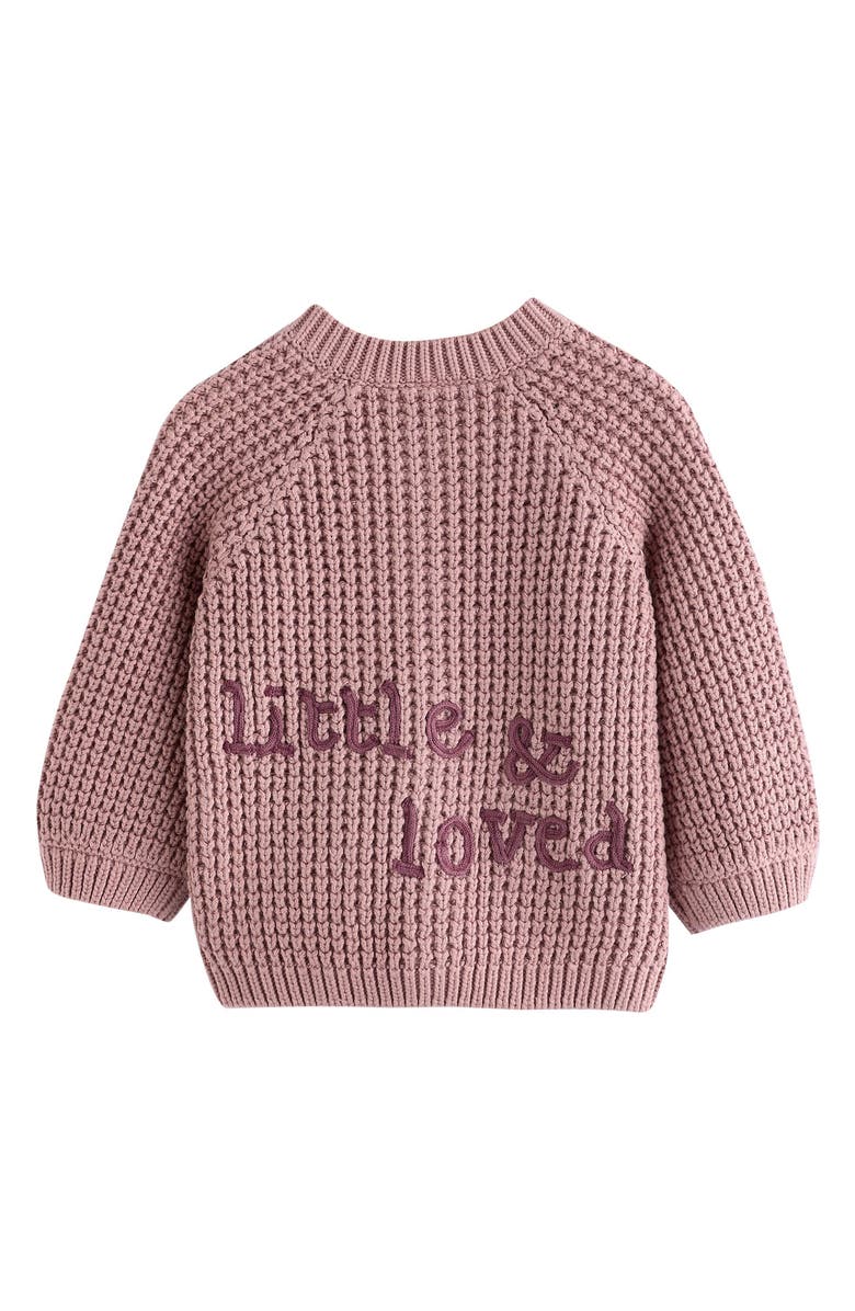 NEXT Little & Loved Embellished Cotton Cardigan, Alternate, color, Pink