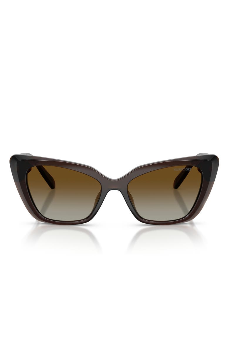 Swarovski 54mm Polarized Cat Eye Sunglasses, Main, color, 