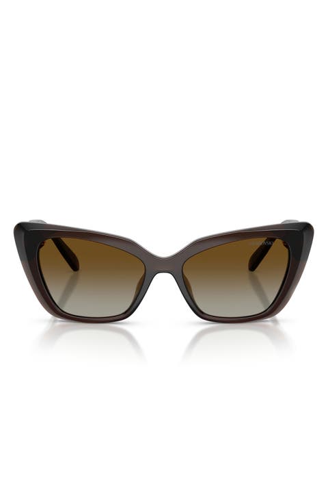 54mm Polarized Cat Eye Sunglasses