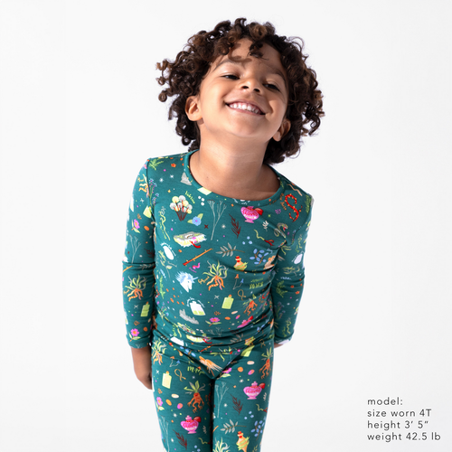 Bellabu Bear Kids Unisex Kids' Mandrakes Potions & Herbs Set Of 2 Piece Pajamas In Green
