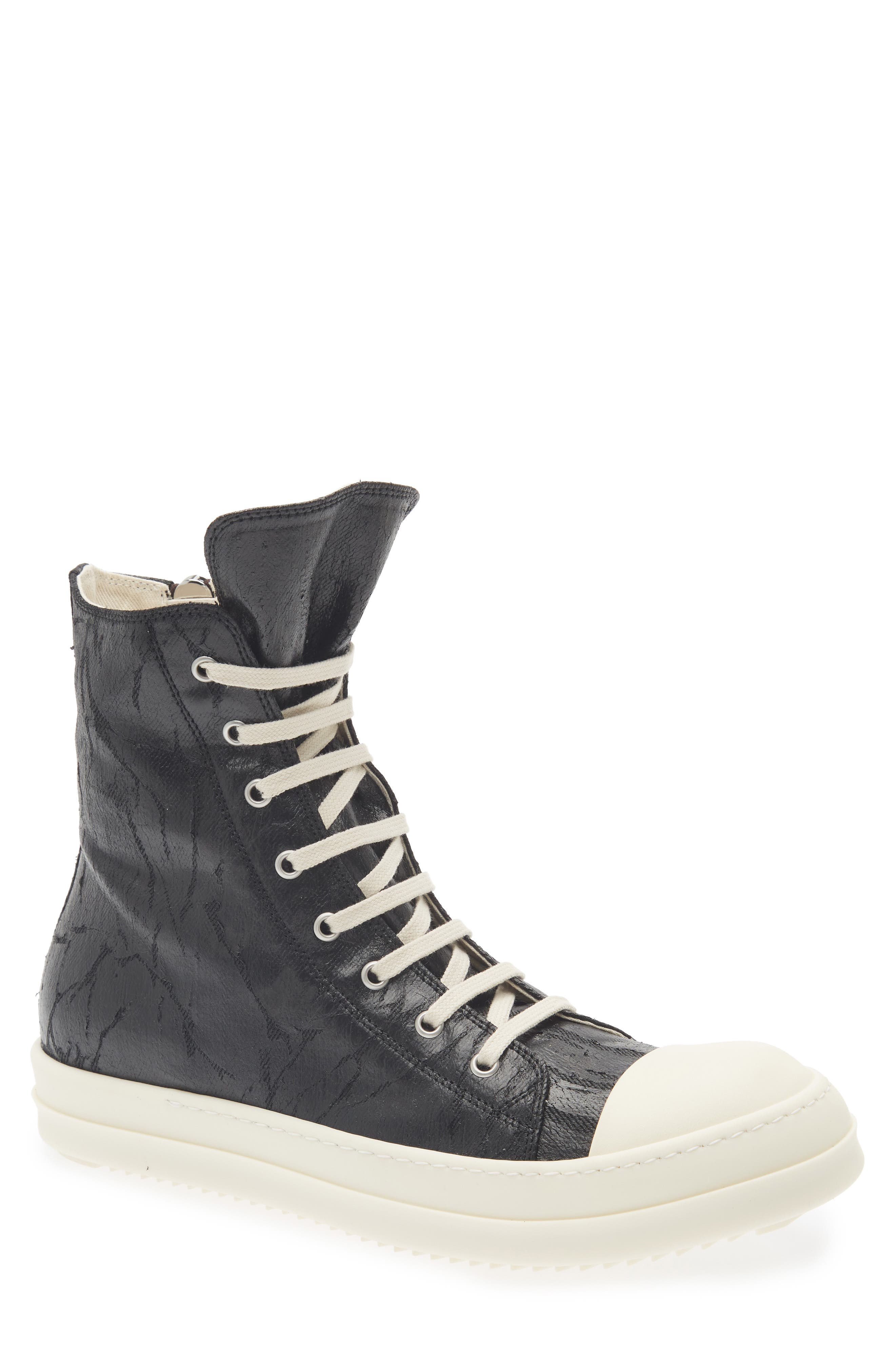 Sneaks High Top Sneaker, Main, color, BLACK/ MILK/ MILK