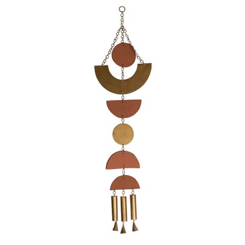 Geometric Brass Metal Hanging Wall Décor