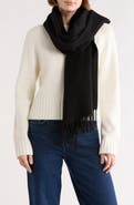 La Fiorentina Fringe Trim Wool Scarf