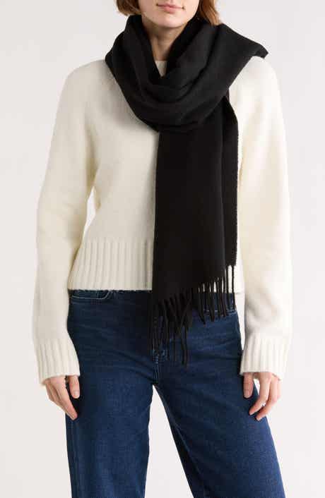 La Fiorentina Fringe Trim Wool Scarf