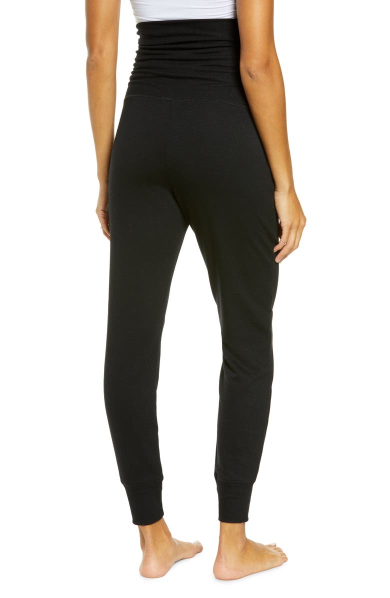 Beyond Yoga Cozy Fleece Foldover Maternity Joggers, Alternate, color,