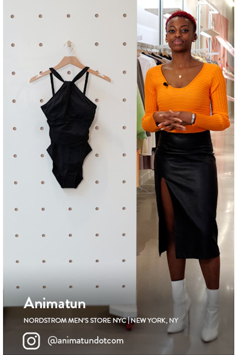 Goddess Keyhole High Neck One-Piece Swimsuit video