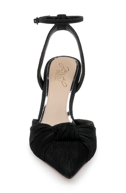 Jewel Badgley Mischka Enid Ankle Strap Pointed Toe Pump In Black
