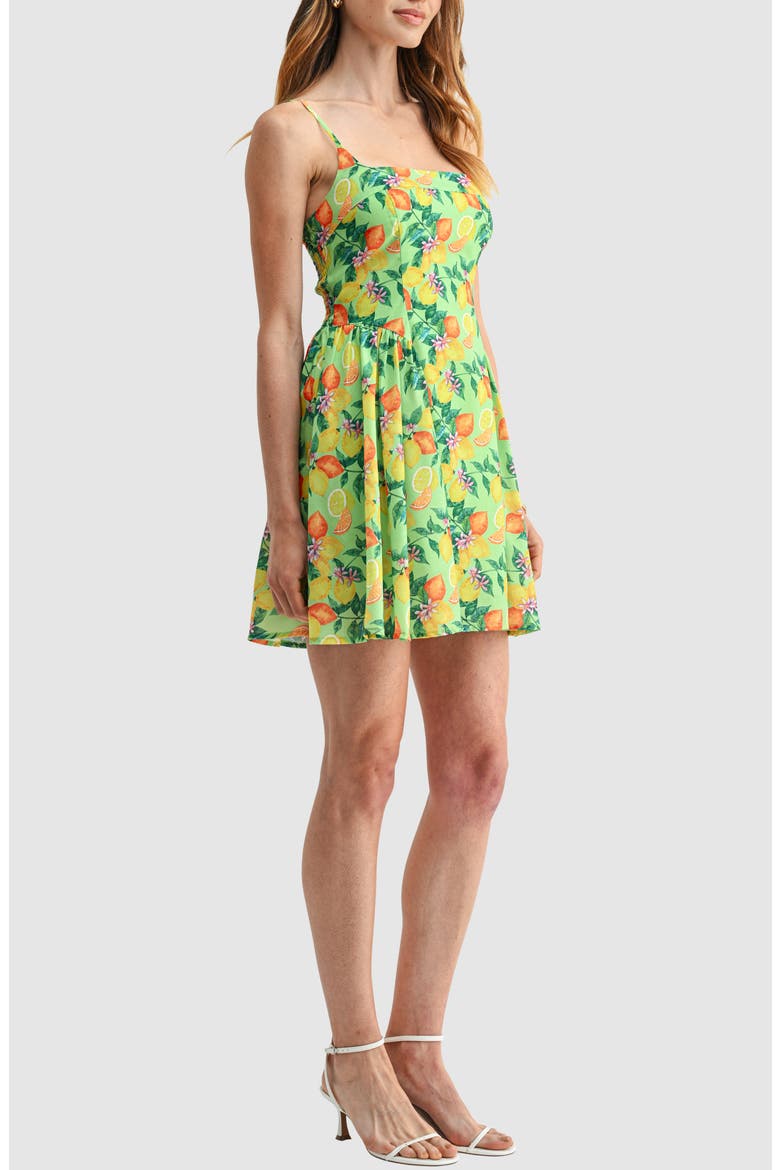 Lemon Print  Princess Cut Minidress, Alternate, color, LEMON PRINT