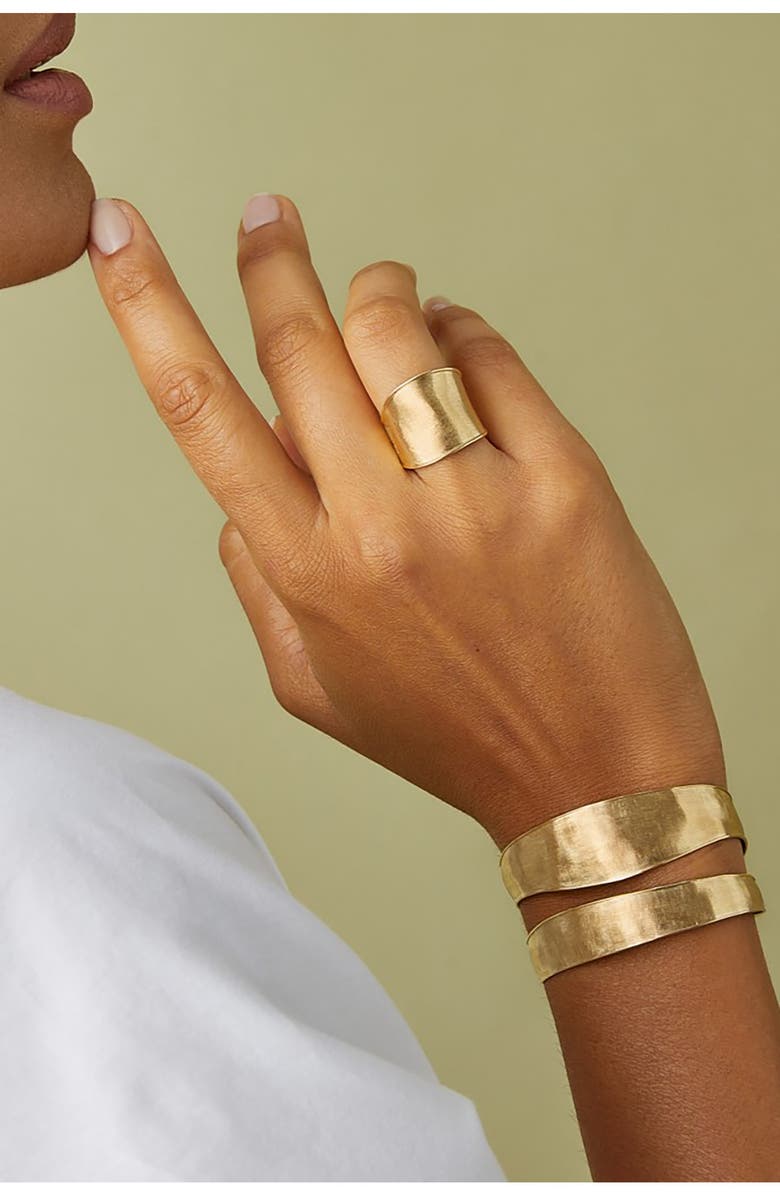 Marco Bicego Lunaria Double Cuff Bracelet, Alternate, color, Yellow