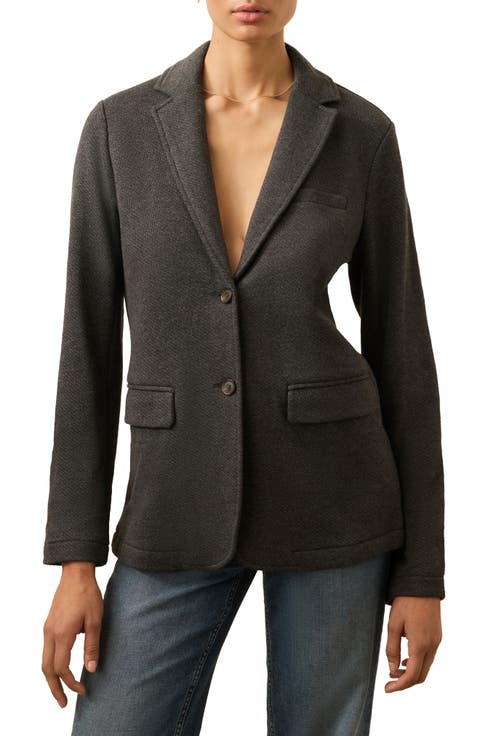 Inlet Cotton Blend Knit Blazer
