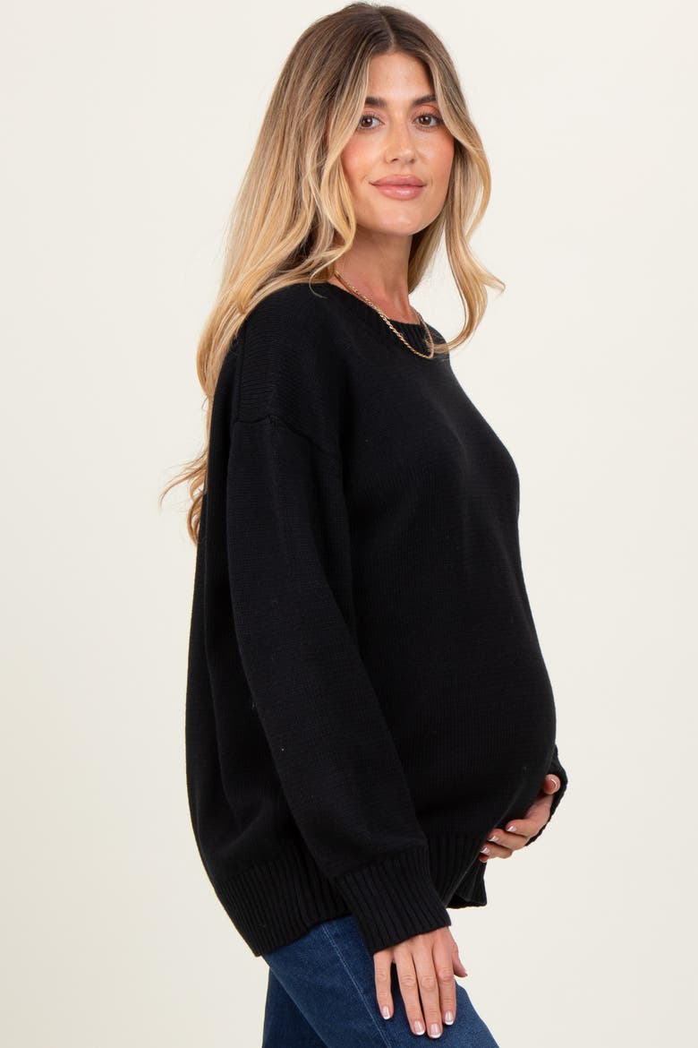 Soft Knit Basic Sweater, Alternate, color, Black