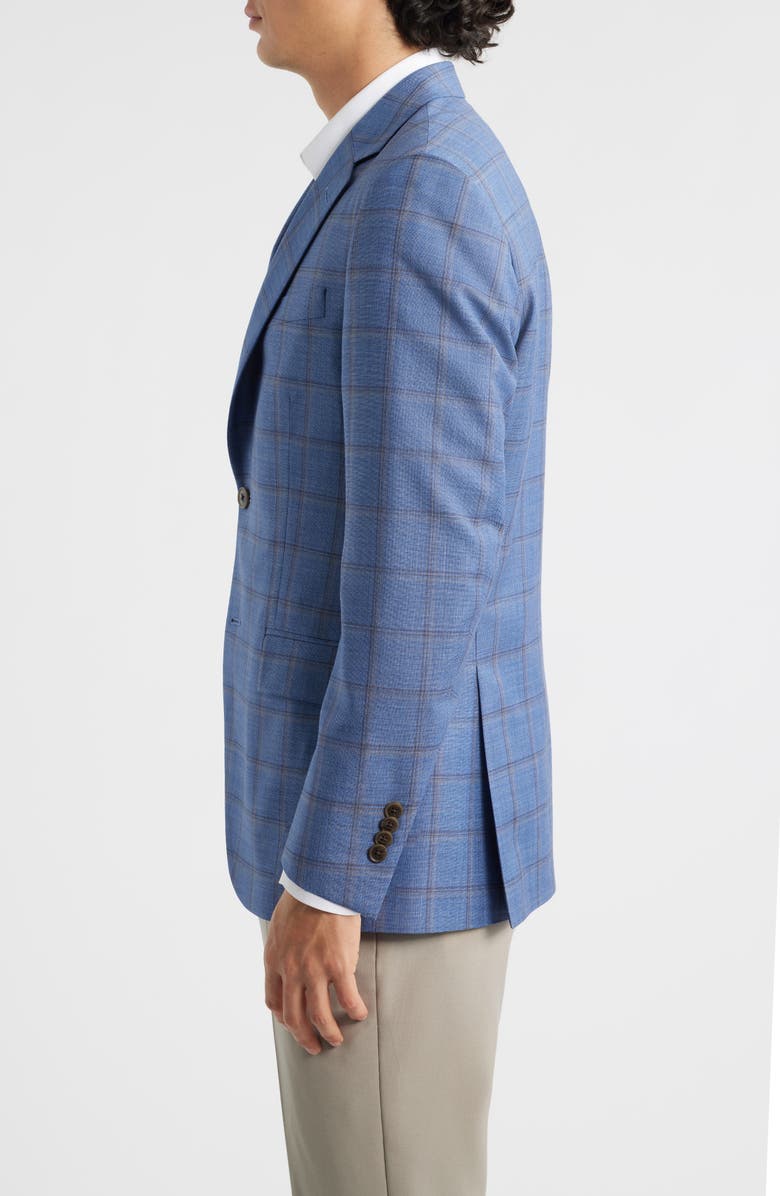 Peter Millar Flynn Classic Fit Light Blue Shadow Check Wool Sport Coat, Alternate, color, Blue