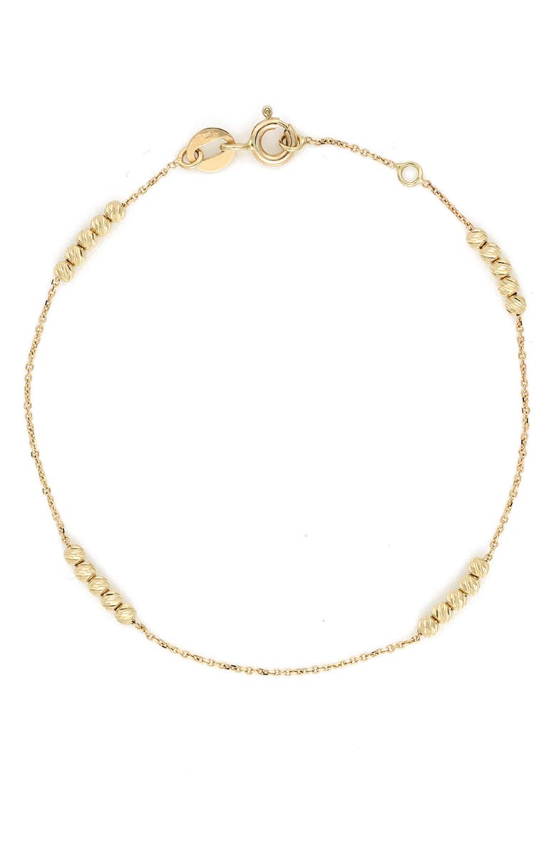 Bony Levy 14K Gold Beaded Chain Bracelet, Main, color, 14K Yellow Gold