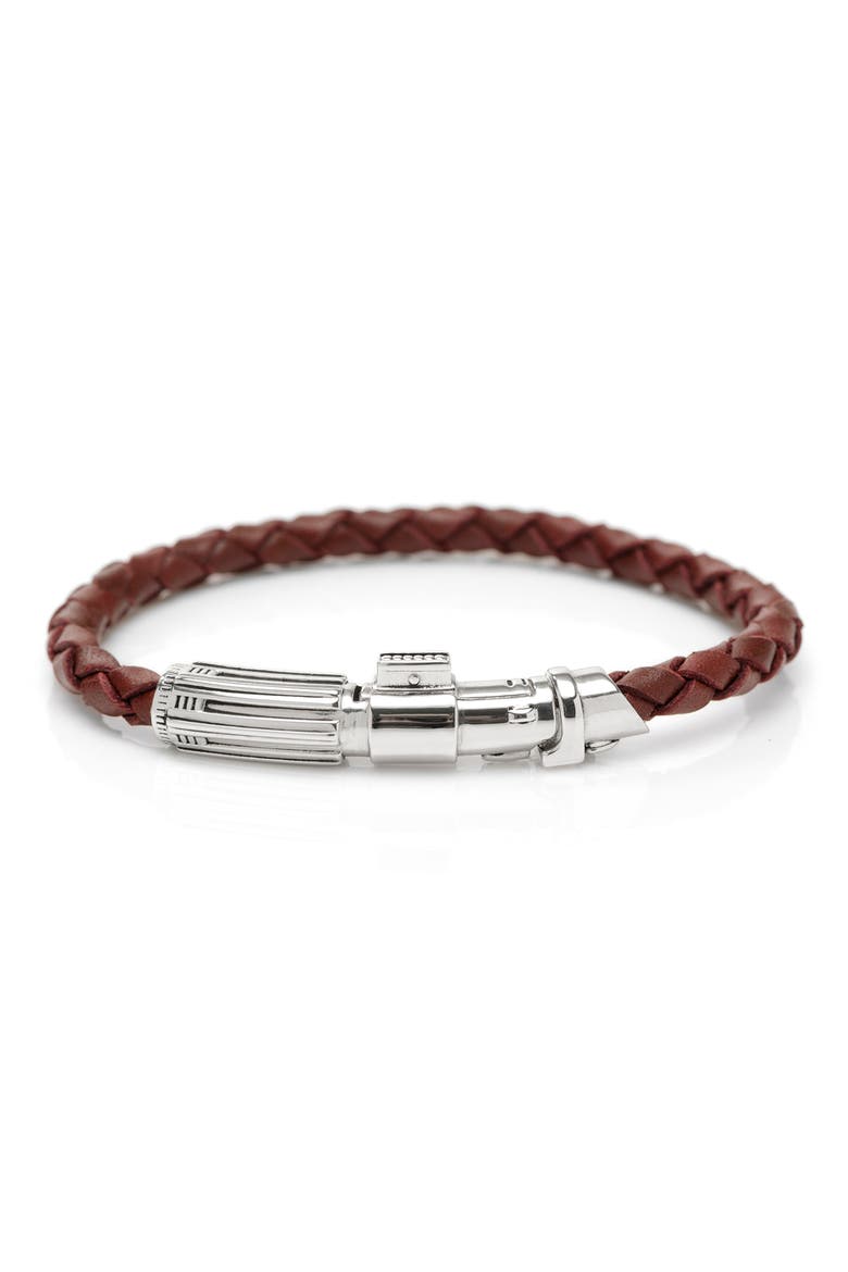 Star Wars™ Darth Vader Braided Leather Lightsaber Bracelet, Main, color, RED