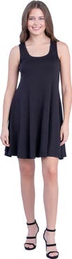 24seven Comfort Apparel Sleeveless A-Line Fit and Flare Skater Dress