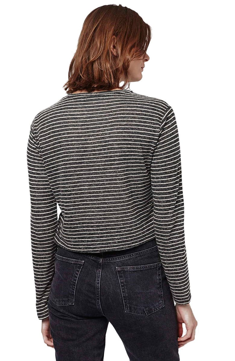 Topshop Stripe Panel Crop Top, Alternate, color, 