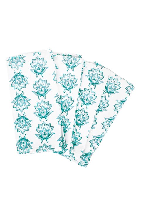 4-Piece Printed Dinner Napkin Set